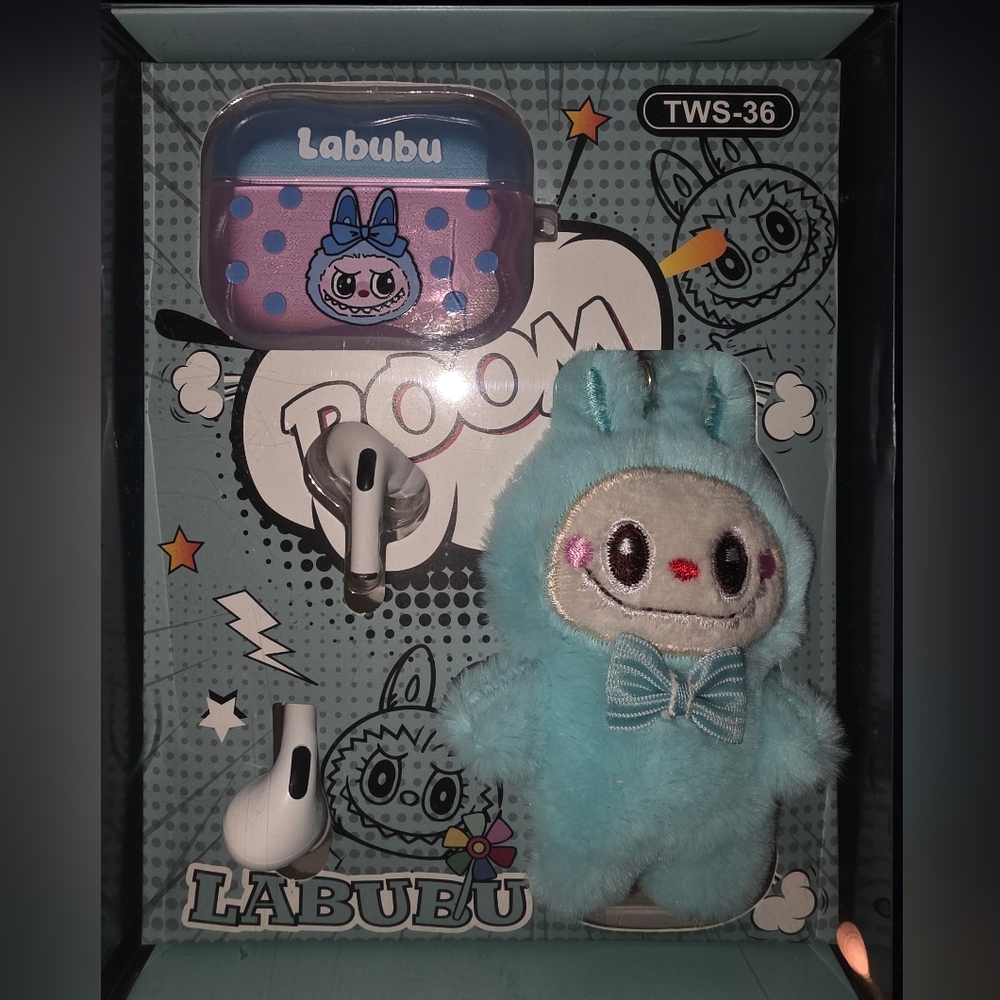 Labubu AirPods Case and Plush Set